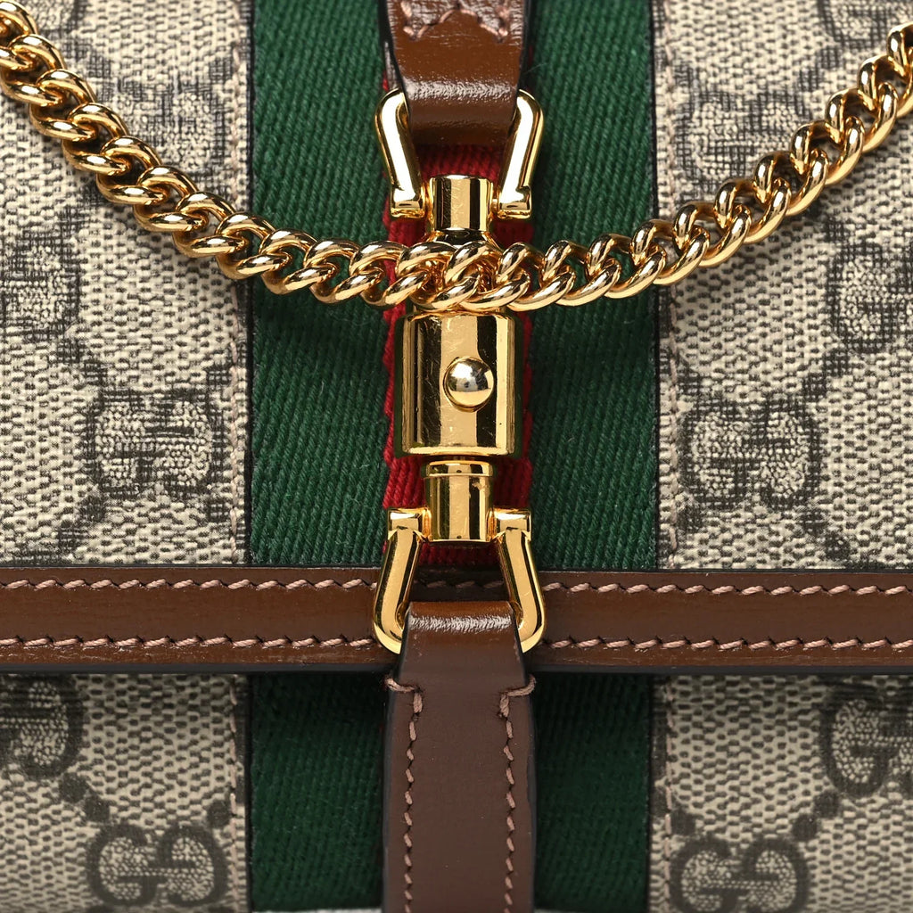 Gucci Jackie 1961 Chain Wallet – Beige