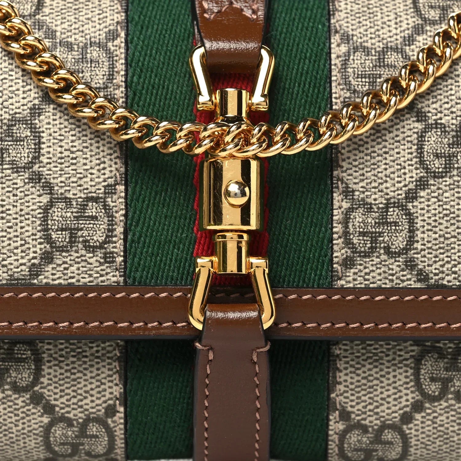 Gucci Jackie 1961 Chain Wallet – Beige