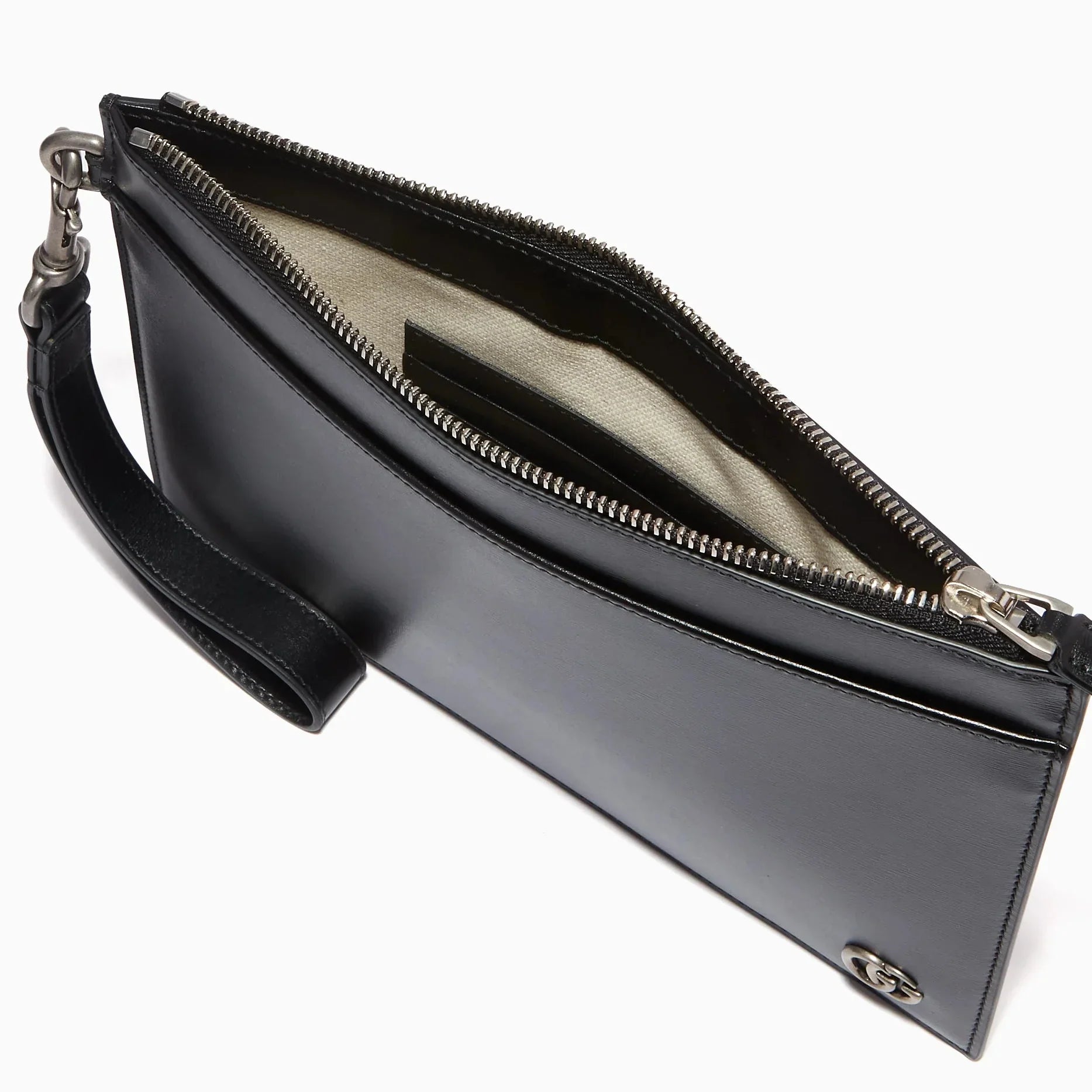 Gucci GG Marmont Smooth Leather Pouch – Black