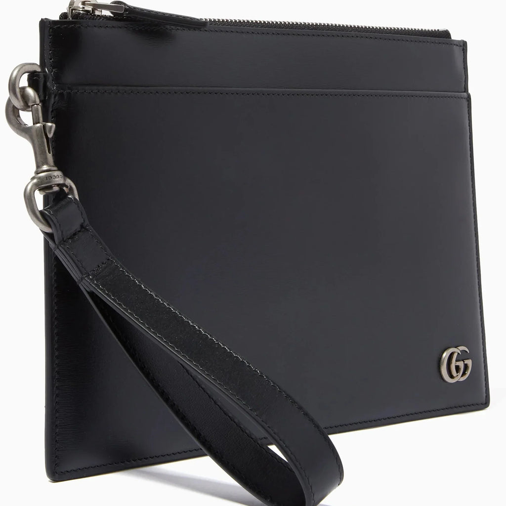 Gucci GG Marmont Smooth Leather Pouch – Black