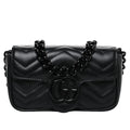 Gucci GG Marmont Leather Chain Belt Bag – Black