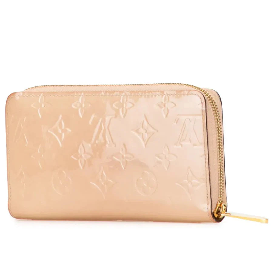 Louis Vuitton Monogram Vernis Zippy Wallet  - Beige