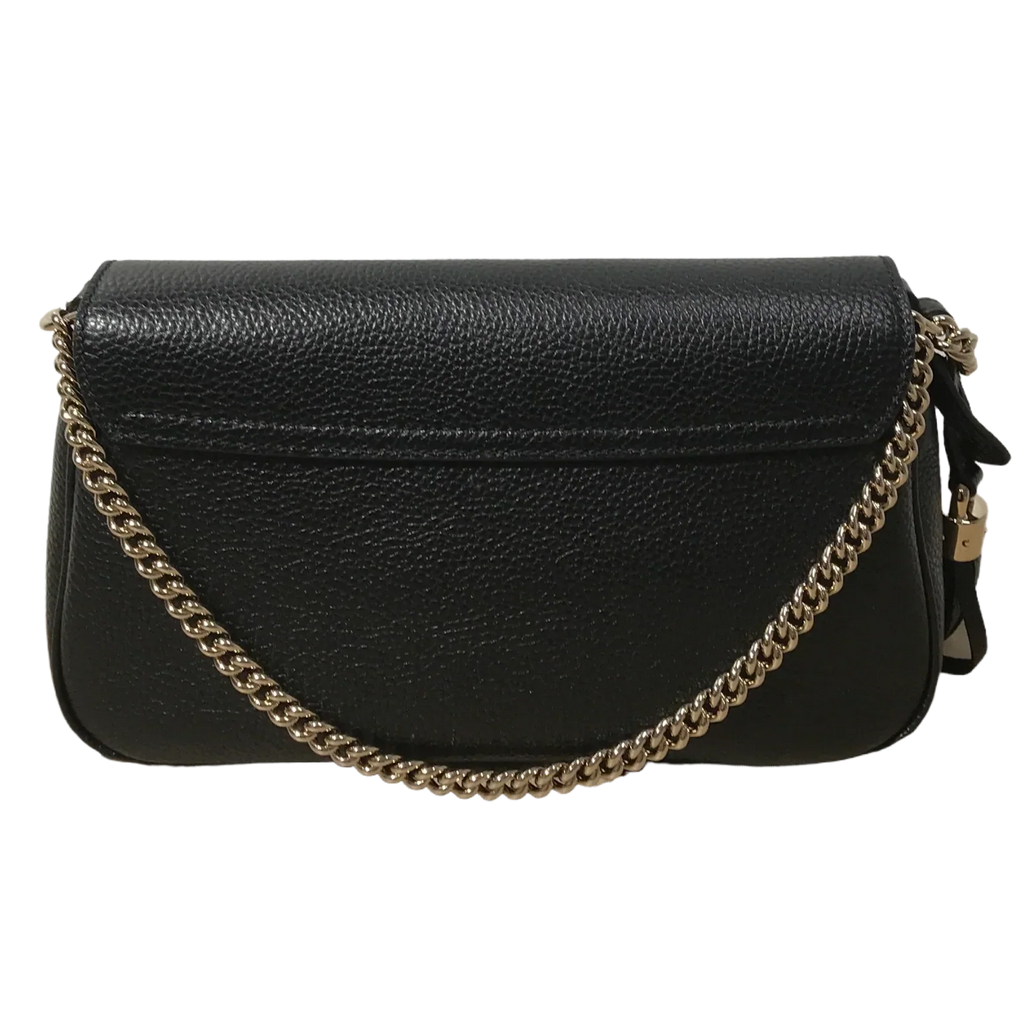 Gucci Pebbled Calfskin Soho Medium Flap Bag – Black