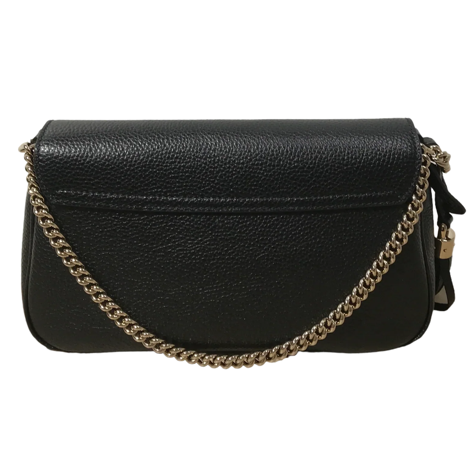 Gucci Pebbled Calfskin Soho Medium Flap Bag – Black