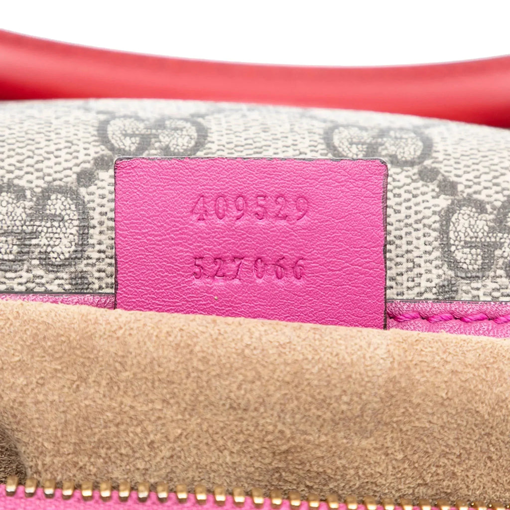 Gucci GG Supreme Small Boston Bag - Hibiscus Pink