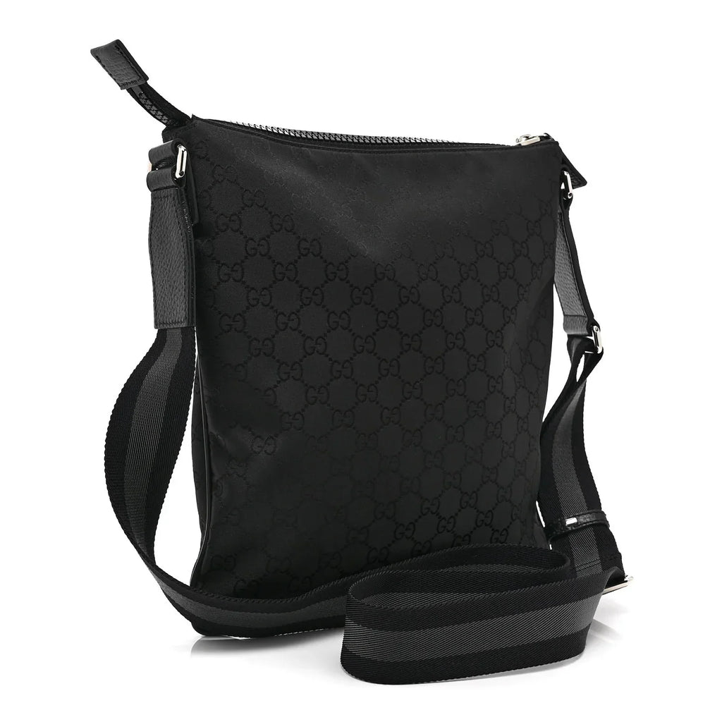 Gucci Guccissima Signature Messenger Bag – Black