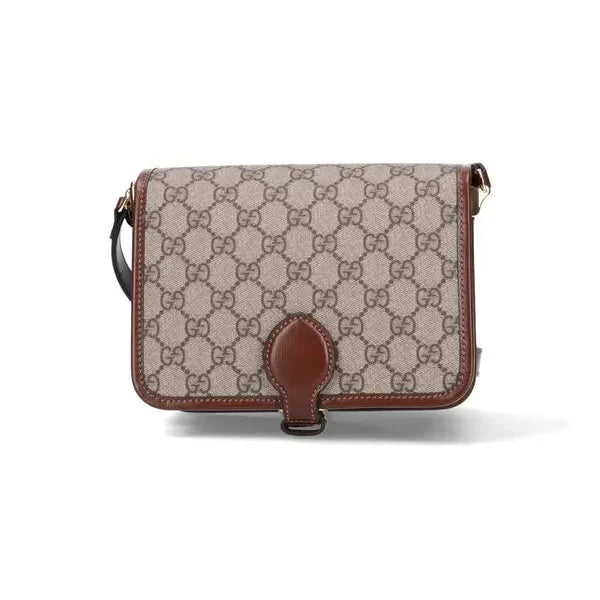 Gucci GG Supreme Mini Interlocking Shoulder Bag – Beige