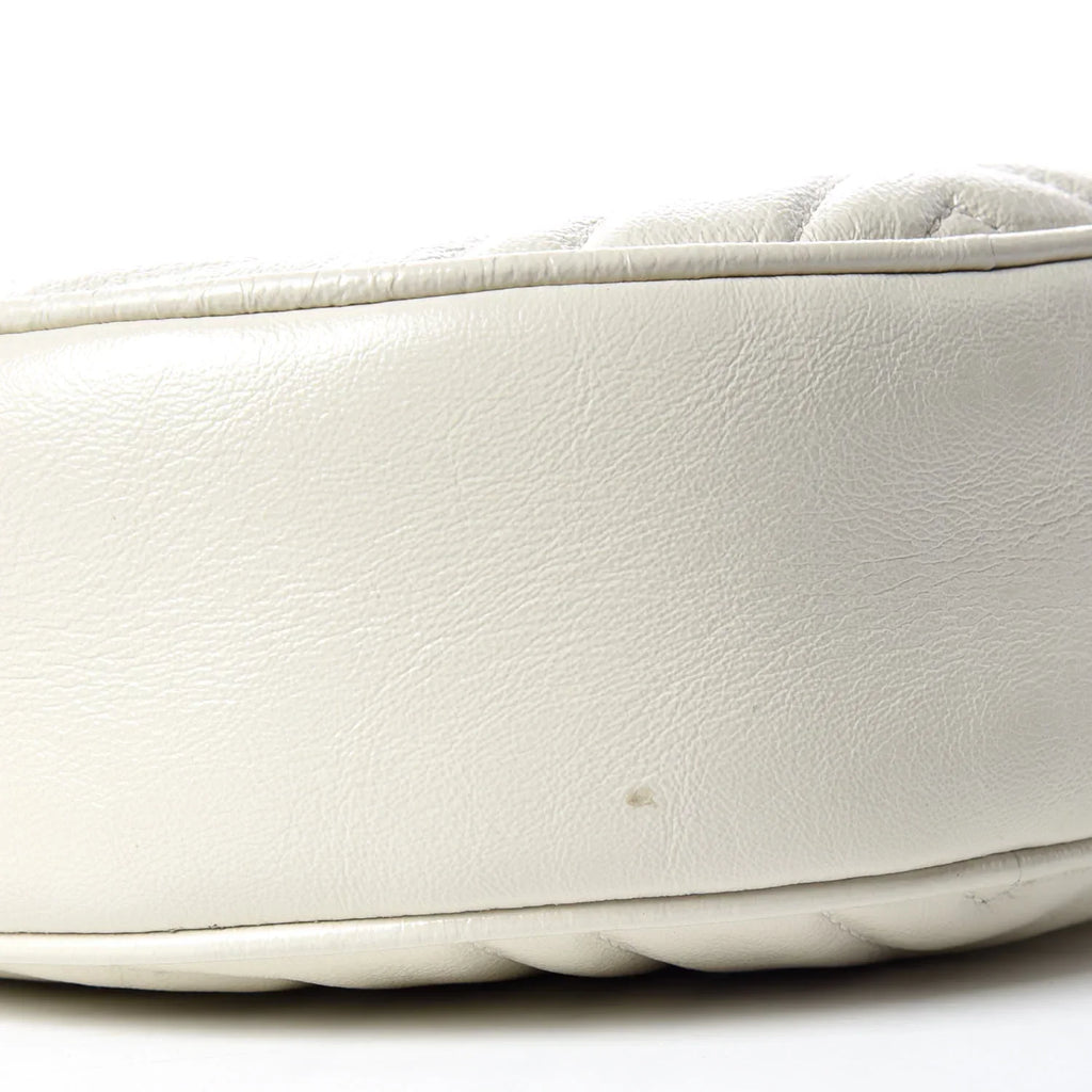 Gucci Azalea Marmont Round Mini Shoulder Bag – White