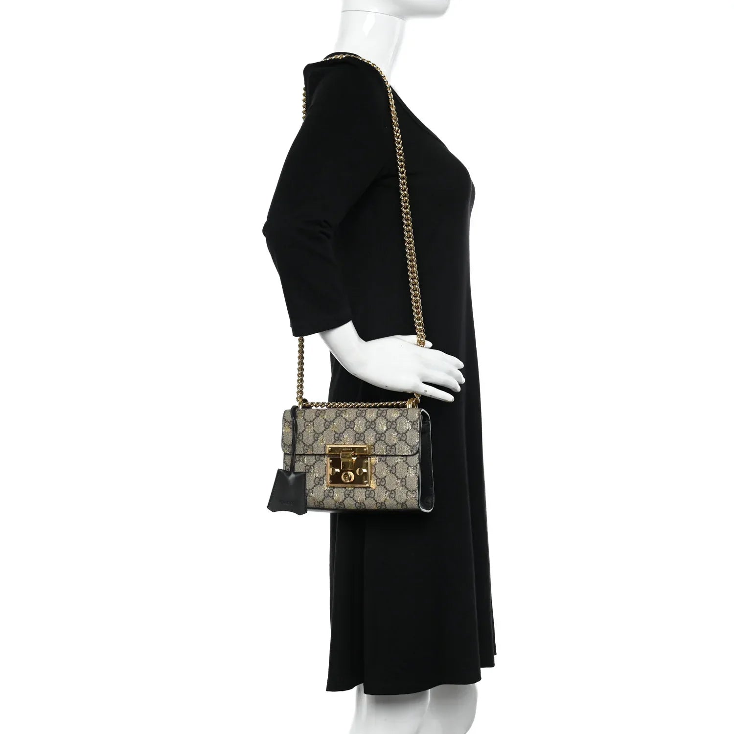 Gucci Bees Padlock Small Shoulder Bag – Beige