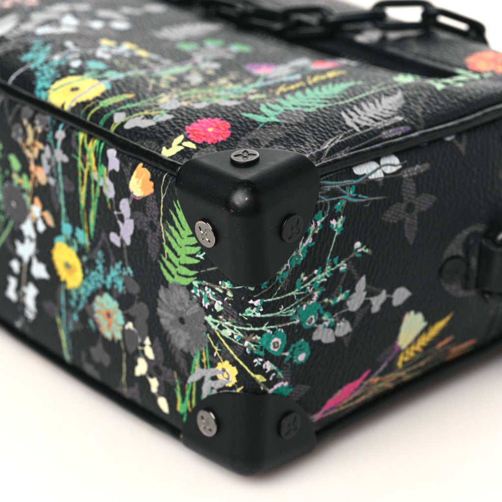 Louis Vuitton Monogram Eclipse Flower Print Mini Soft Trunk Bag - Black