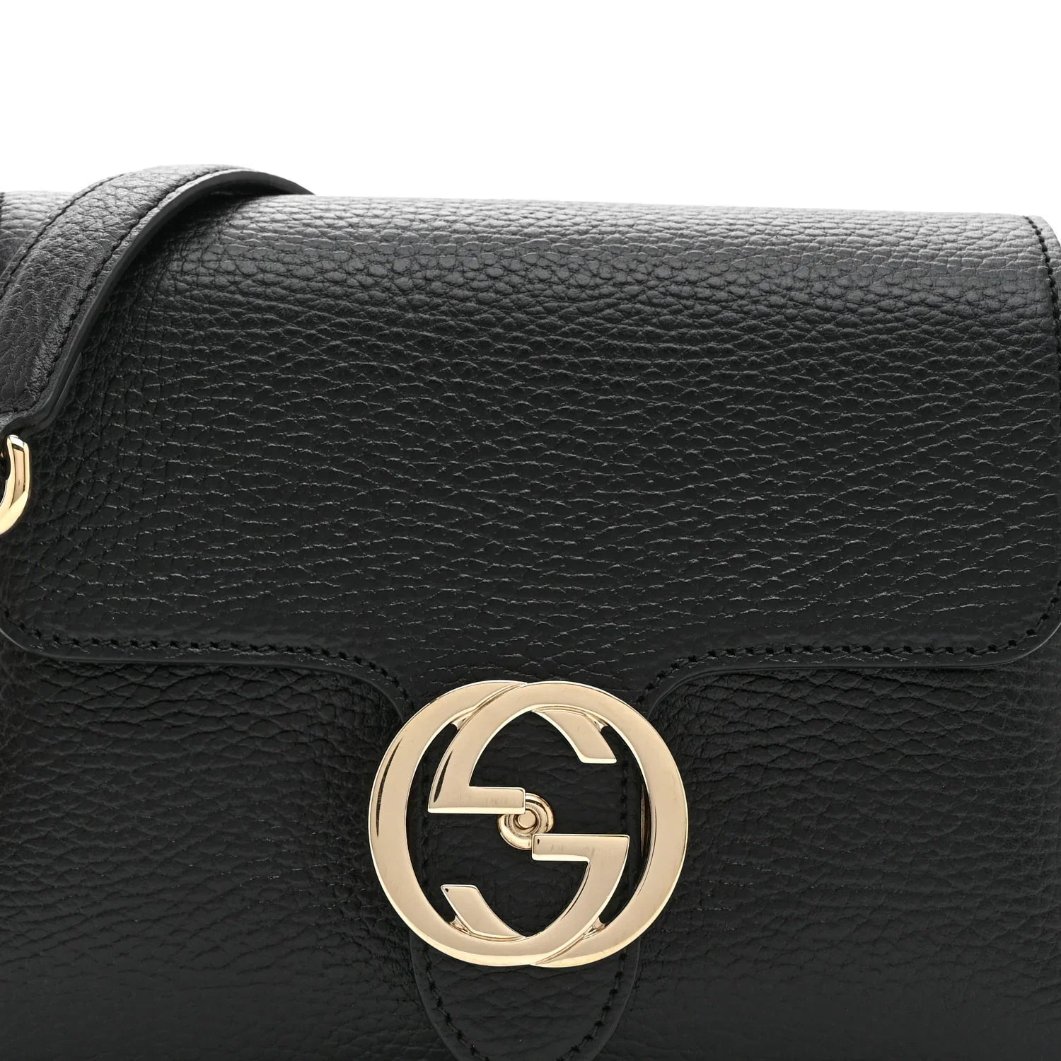 Gucci Dollar Interlocking Chain Bag – Black
