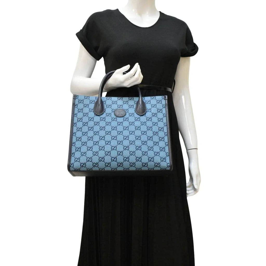 Gucci Calfskin Retro Tote Bag – Blue