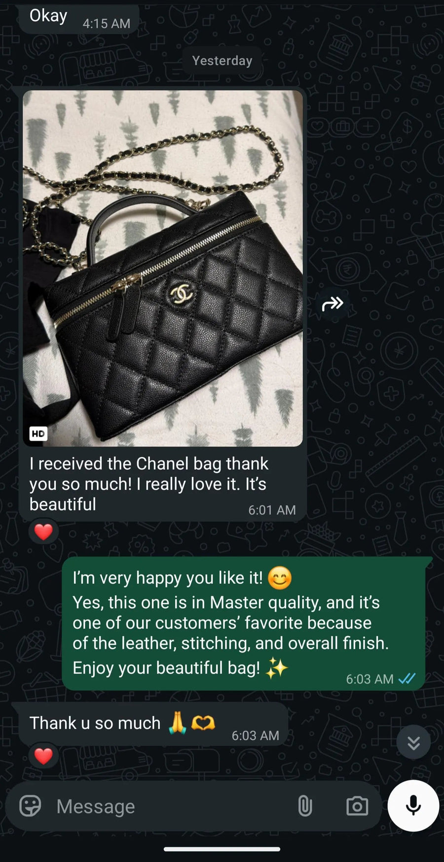 Customer review screenshot
