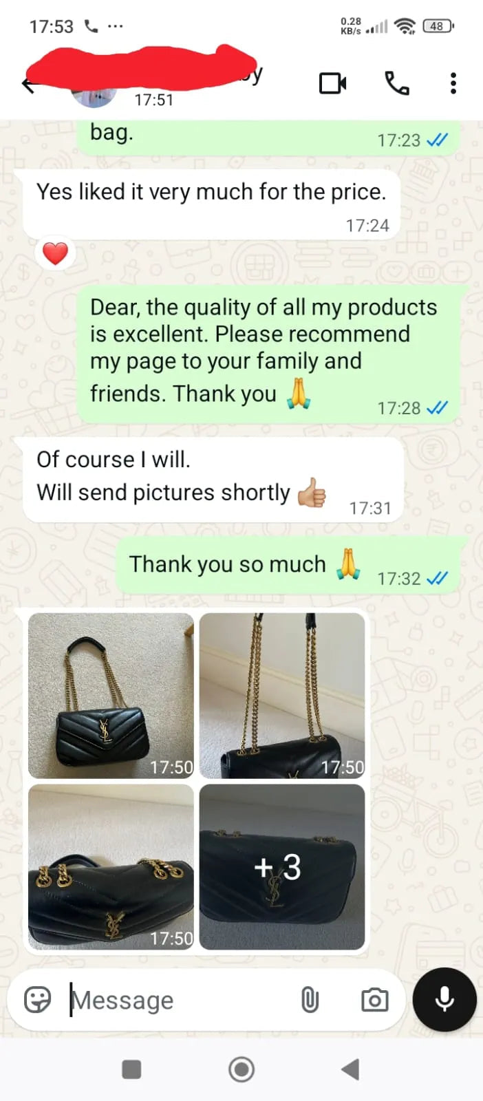 Customer review screenshot