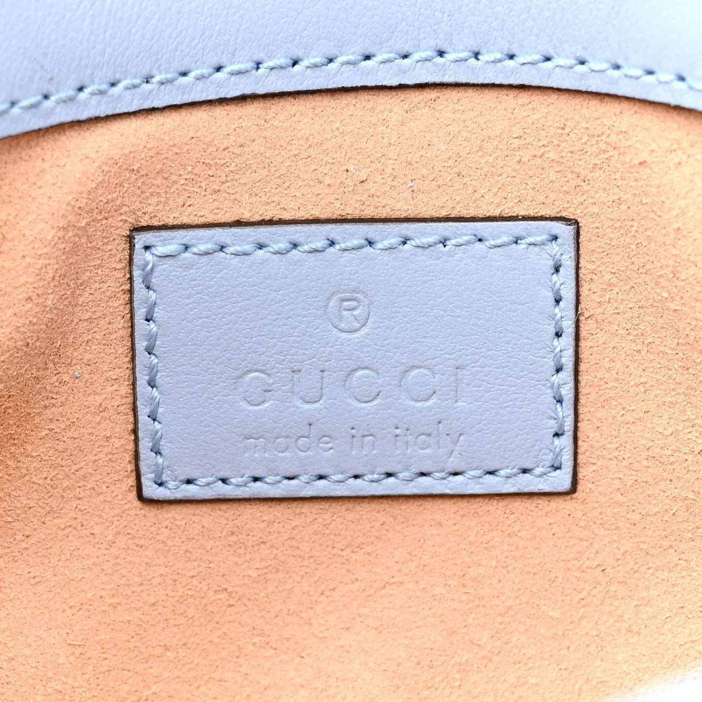 Gucci GG Marmont Leather Chain Belt Bag – Blue