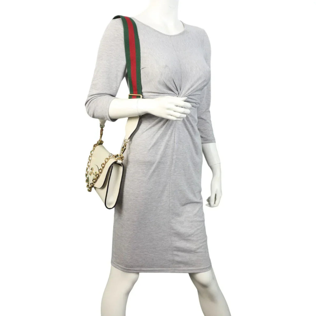 Gucci Azalea Horsebit 1955 Small Crossbody Bag – Mystic White
