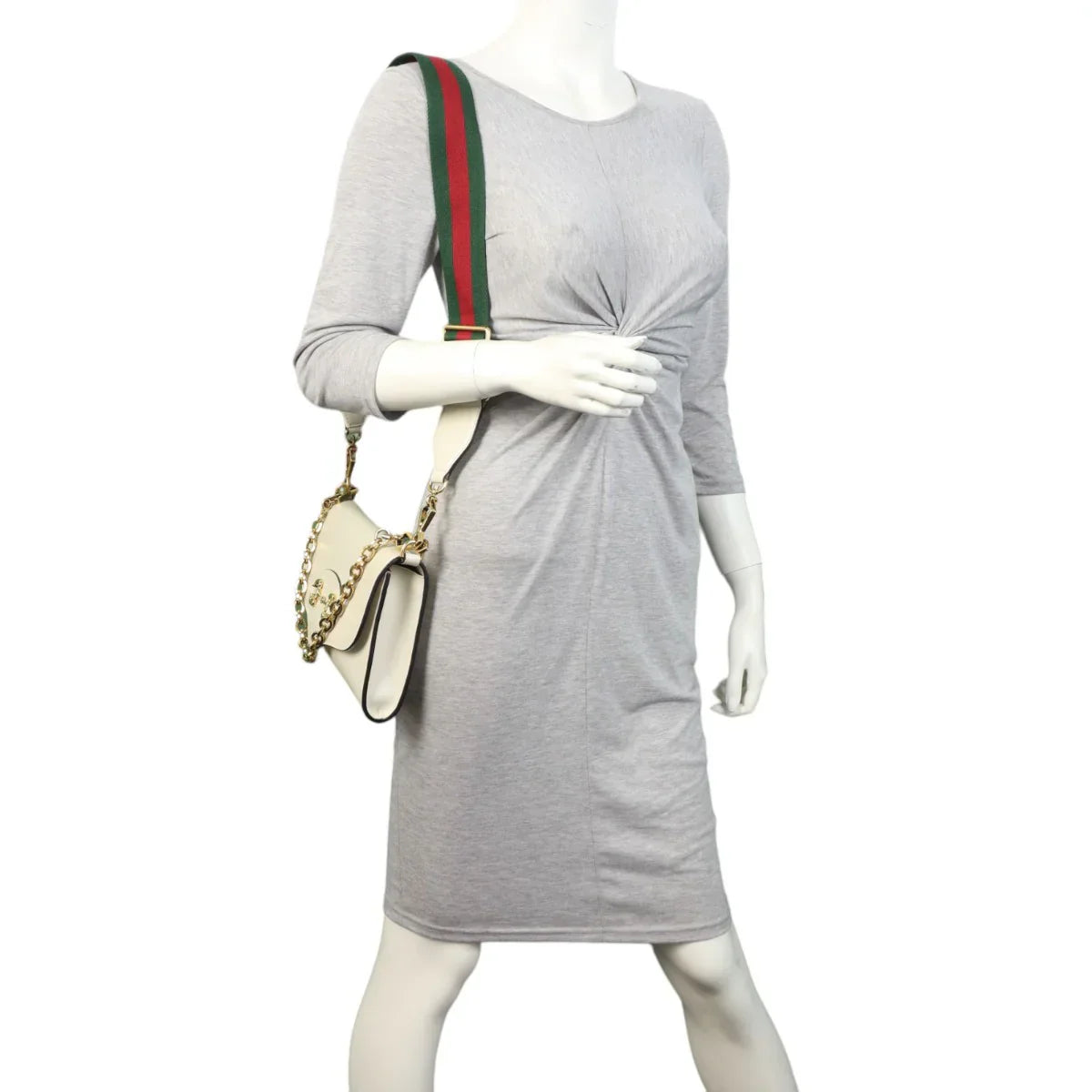 Gucci Azalea Horsebit 1955 Small Crossbody Bag – Mystic White