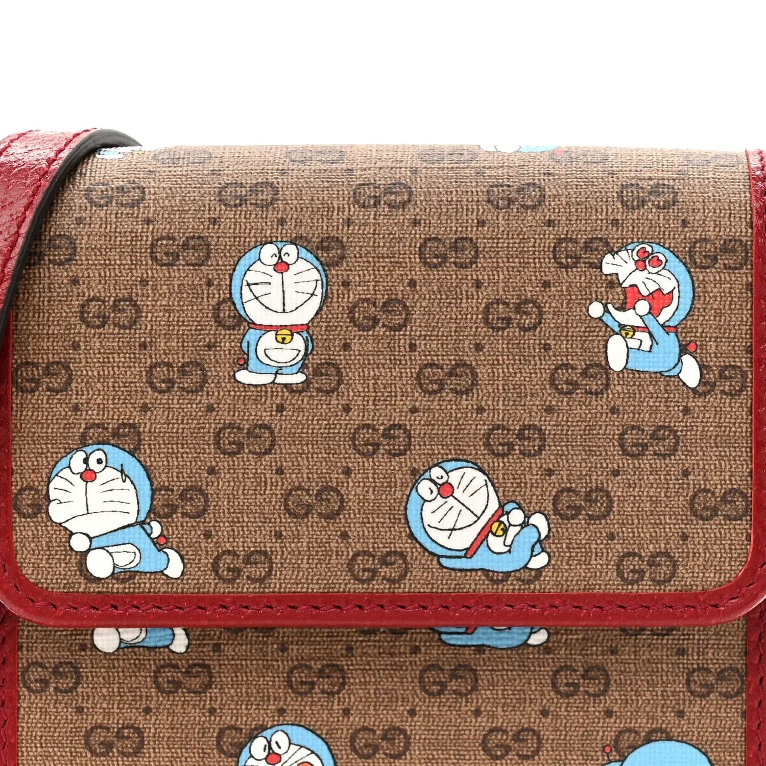 Gucci X Doraemon GG Supreme Mini Crossbody Bag – Brown