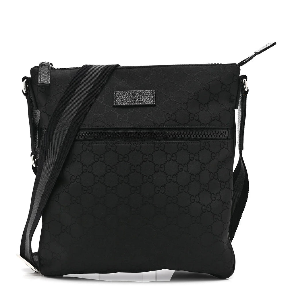 Gucci Guccissima Signature Messenger Bag – Black