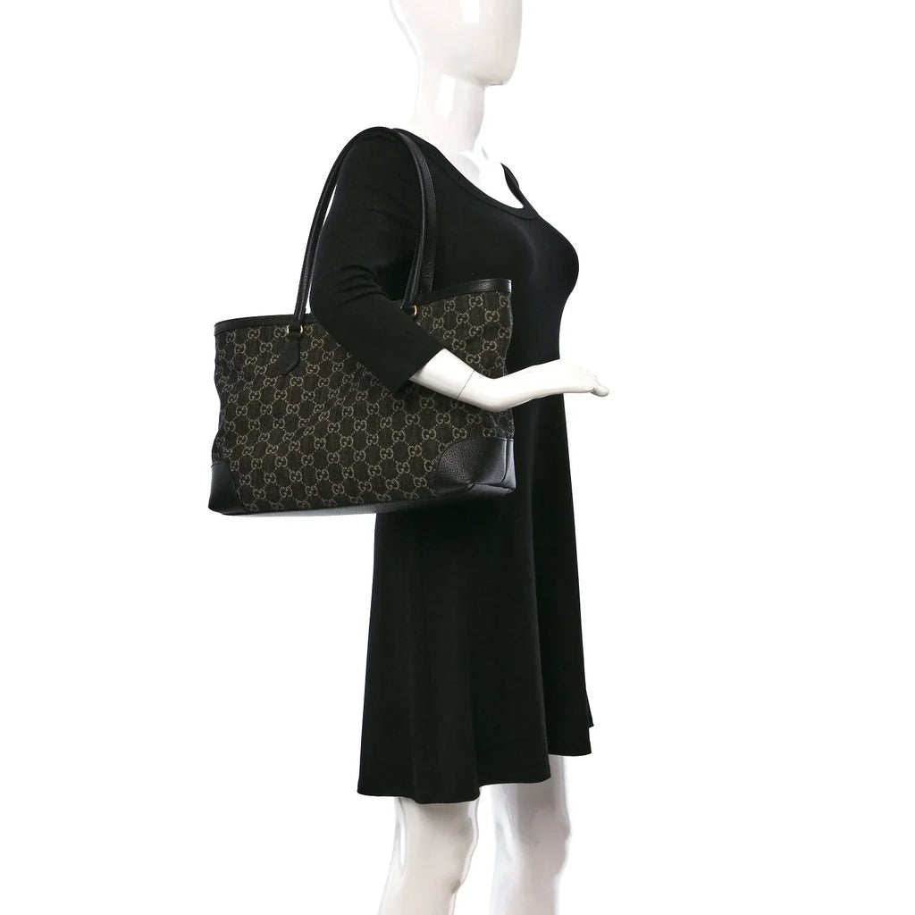 Gucci GG Monogram Medium Ophidia Shopping Tote Bag – Black