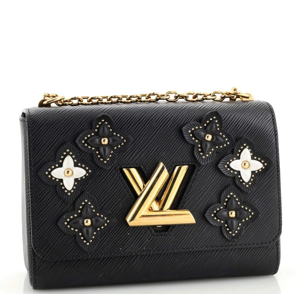 Louis Vuitton Limited Edition Flower Twist MM Handbag - Black