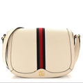 Gucci Textured Calfskin Small Ophidia Flap Bag – Mystic White