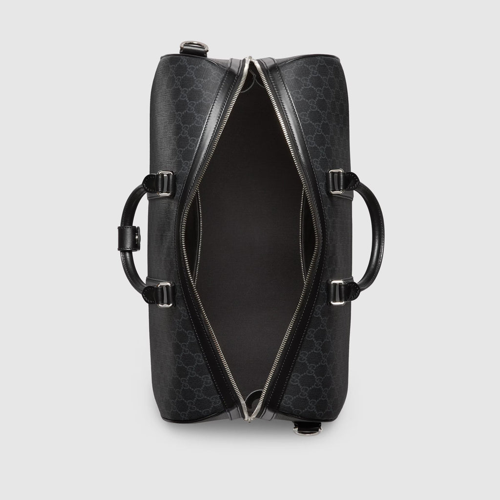 Gucci GG Canvas Medium Holdall Duffle Bag – Black