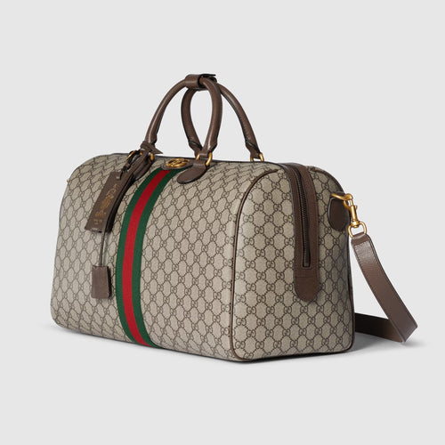Gucci GG Canvas Savoy Medium Duffle Bag – Beige