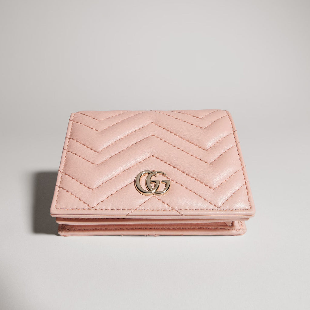 Gucci GG Marmont Card Case Wallet –  Light Pink