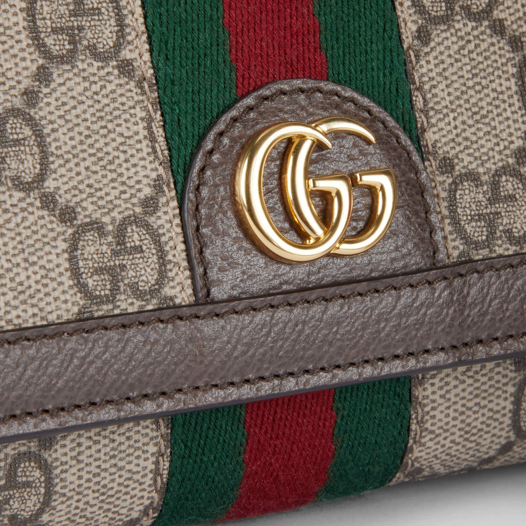 Gucci Ophidia Chain Wallet – Beige