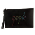 Gucci Blade Embroidered Leather Clutch Pouch – Black
