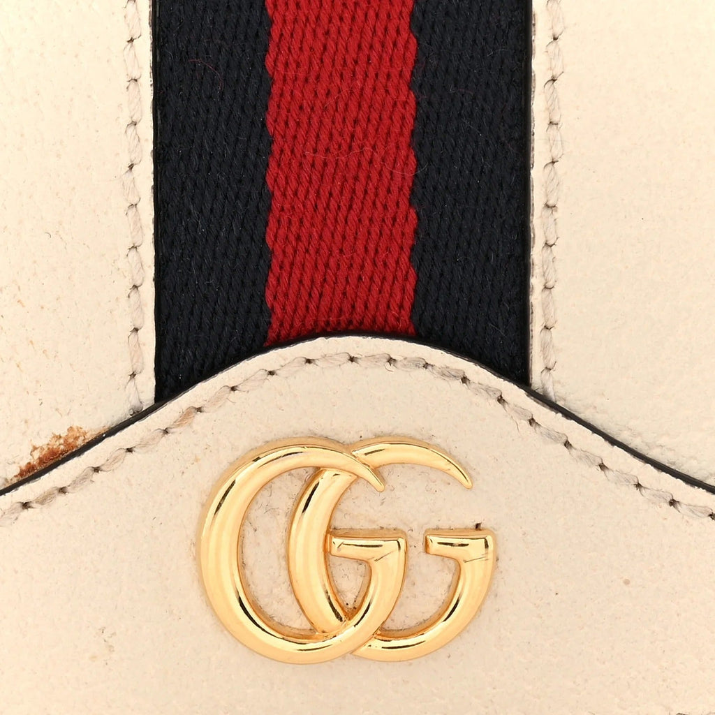 Gucci Textured Calfskin Small Ophidia Flap Bag – Mystic White