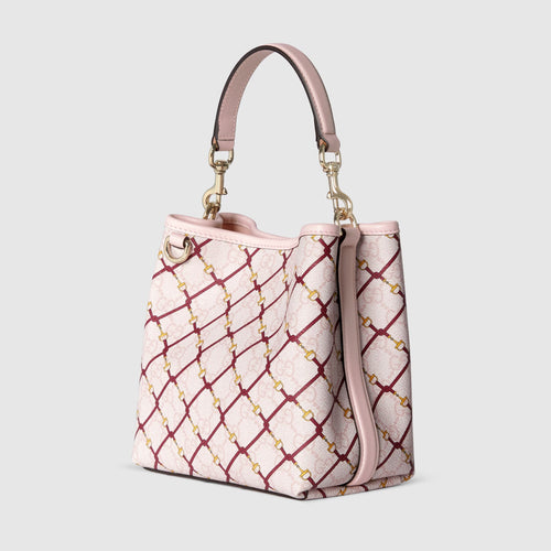 Gucci Emblem Small Bucket Bag – Pink