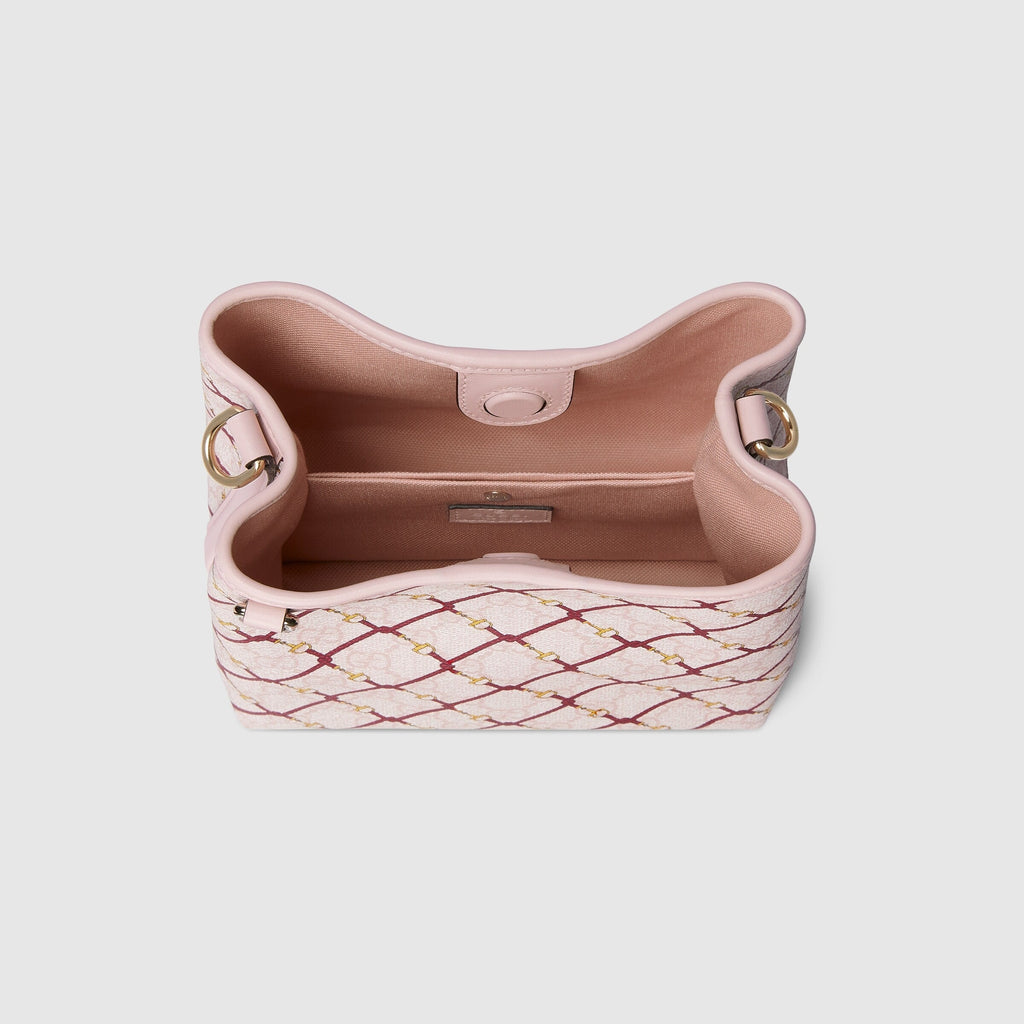 Gucci Emblem Small Bucket Bag – Pink