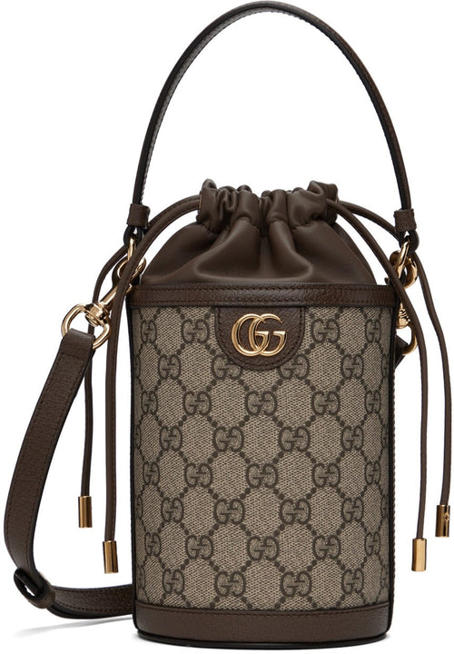 Gucci GG Canvas Ophidia Mini Bucket Bag – Beige