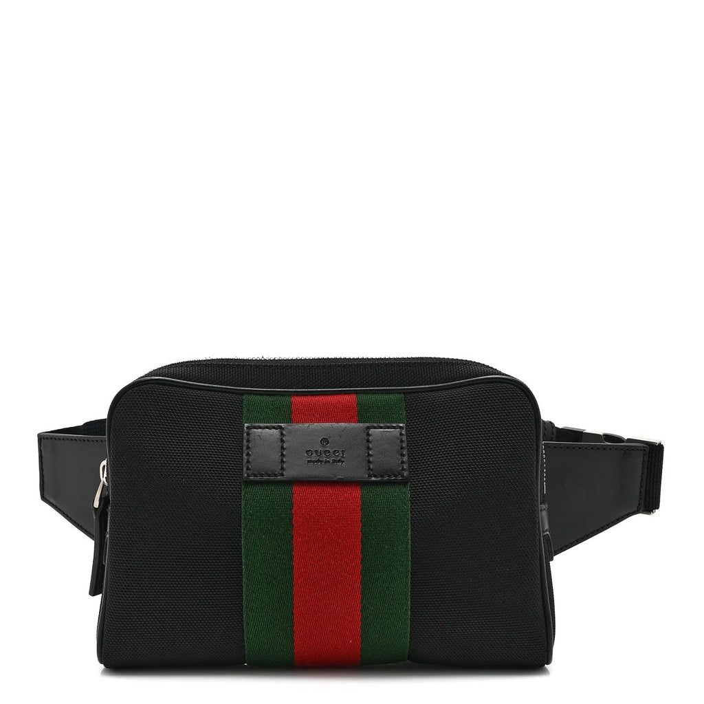 Gucci Web Slim Belt Bag – Black