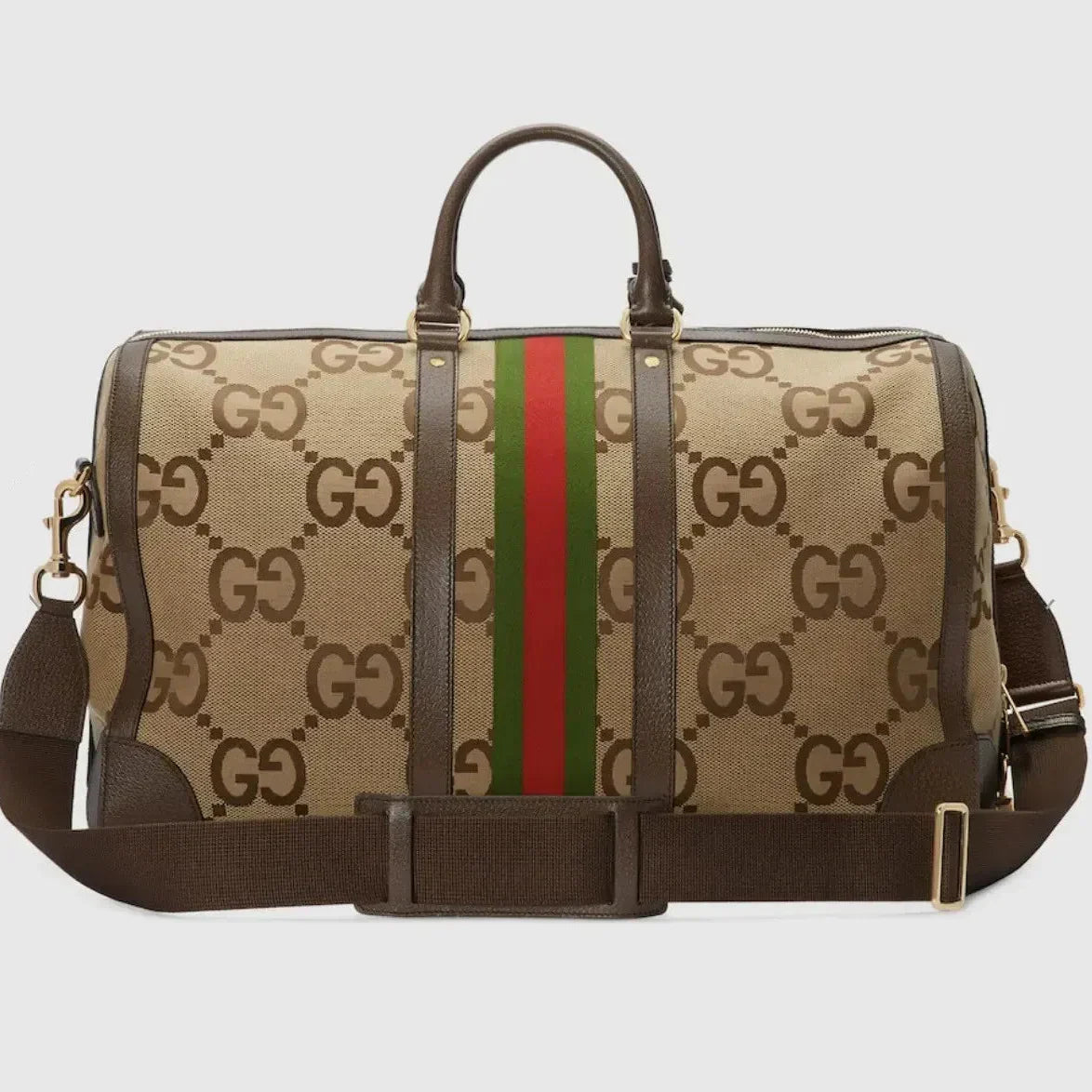 Gucci Jumbo GG Canvas Duffle Bag – Brown