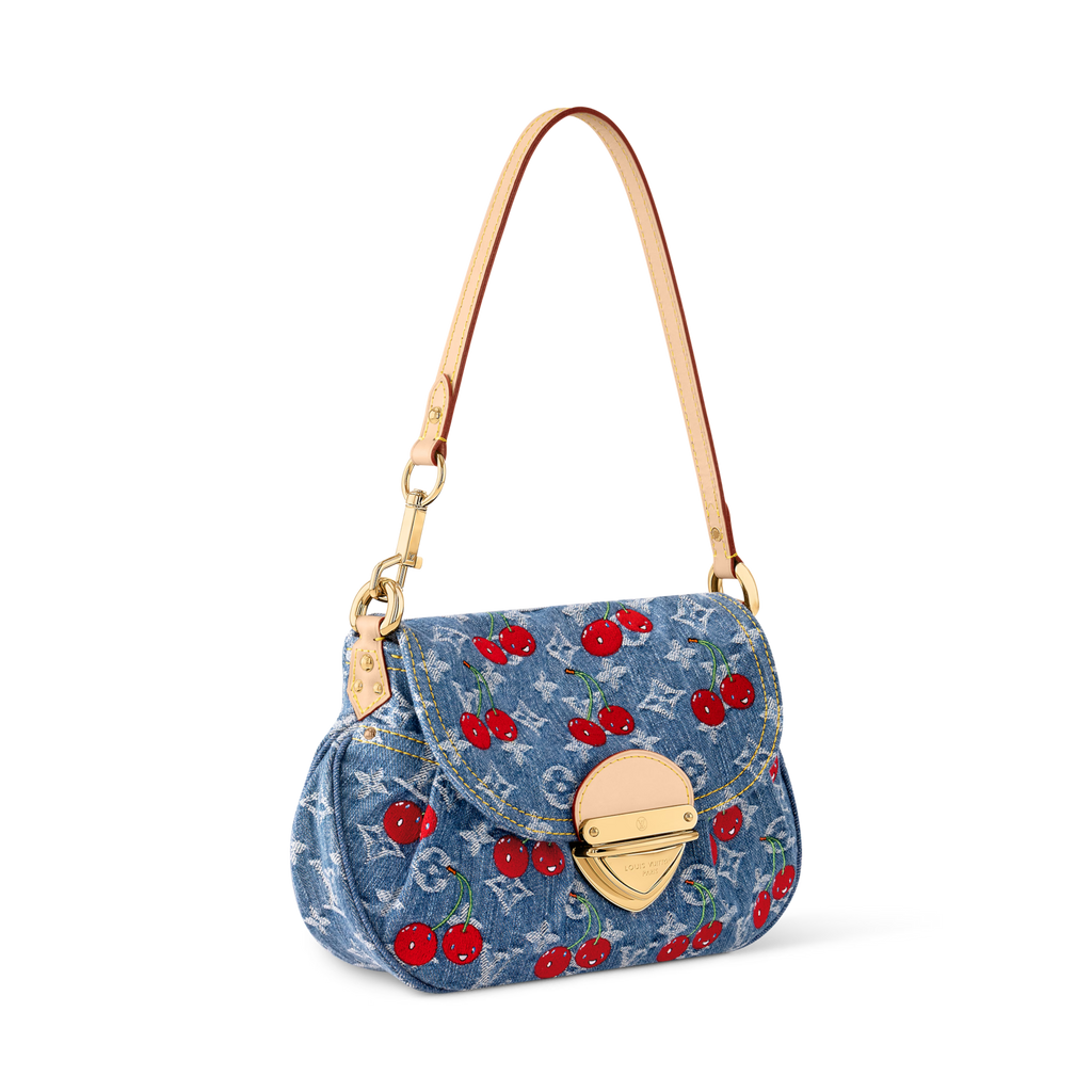 Louis Vuitton LV x TM Monogram Cherry Denim Sunset Shoulder Bag  – Blue