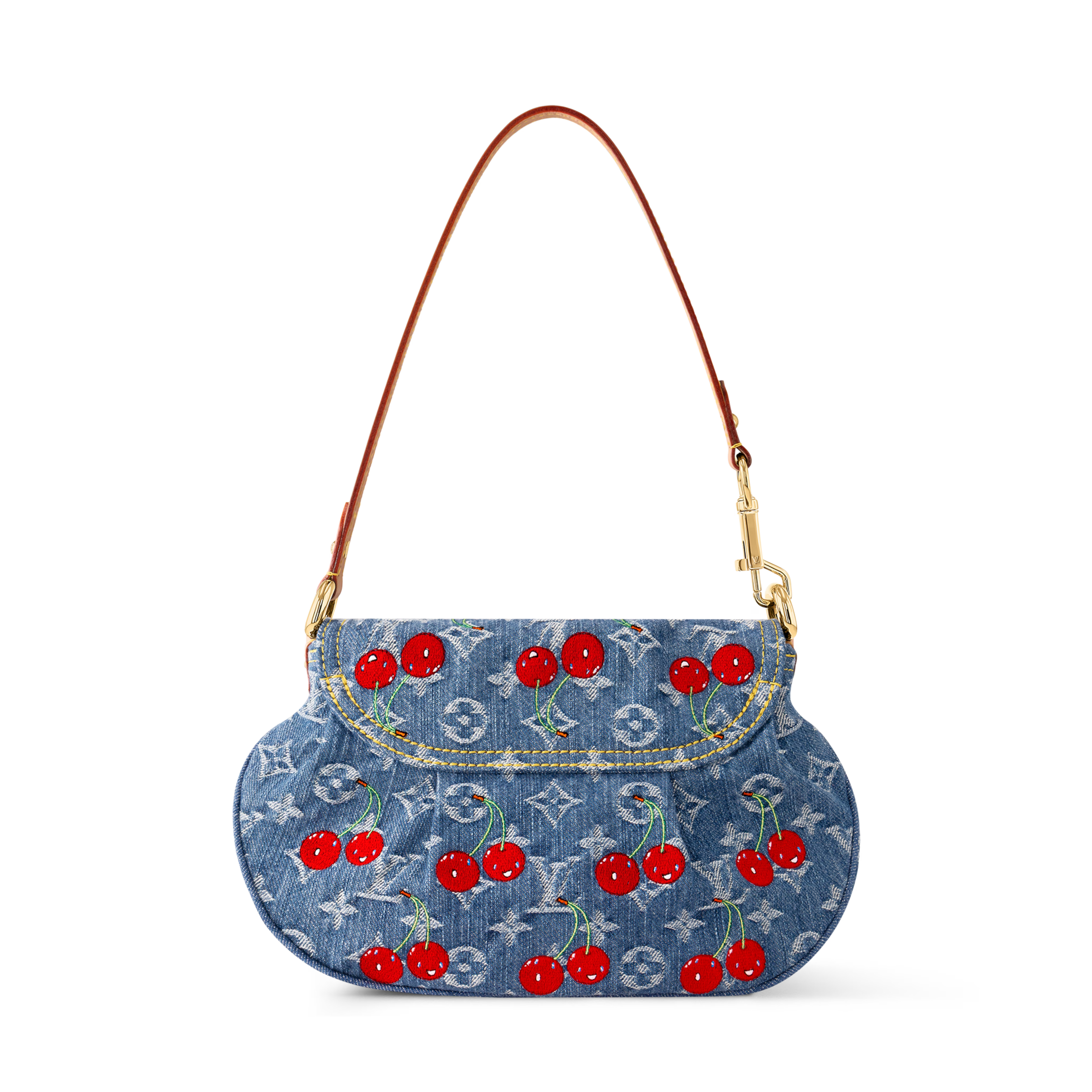 Louis Vuitton LV x TM Monogram Cherry Denim Sunset Shoulder Bag  – Blue