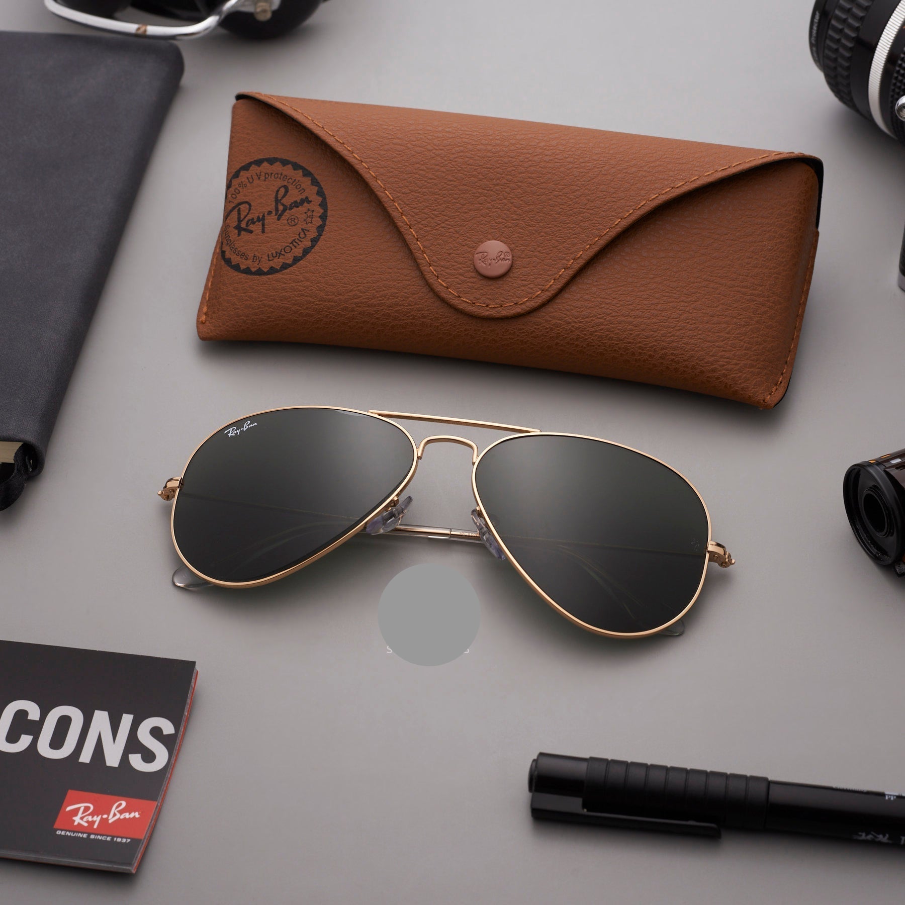 Ray Ban Aviator Classic RB3025 L0205 Gold Frame Sunglasses