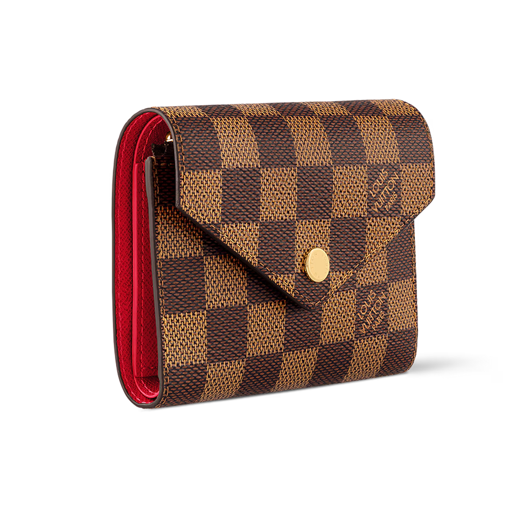Louis Vuitton Damier Ebene Victorine Wallet - Brown